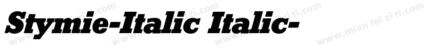 Stymie-Italic Italic字体转换